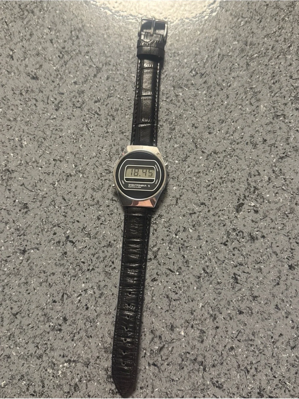 NOS Vintage Soviet Early Elektronika 5 USSR Digital LCD quartz Watch early 1980s